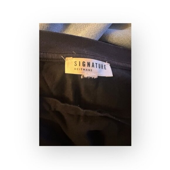 Women’s 2X Reitmans Simple Blue Black Scoop Neck Flutter Sleeve Mini Dress 18 20 - Picture 8 of 9